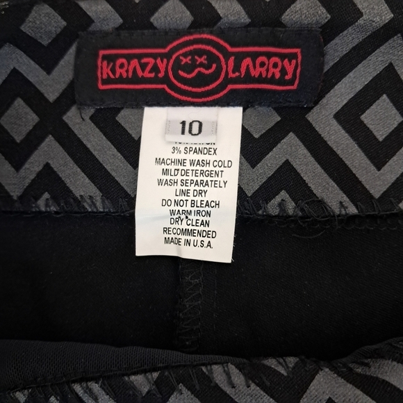 Krazy Larry Geometrial Ankle Pants Size 10 - Picture 5 of 11